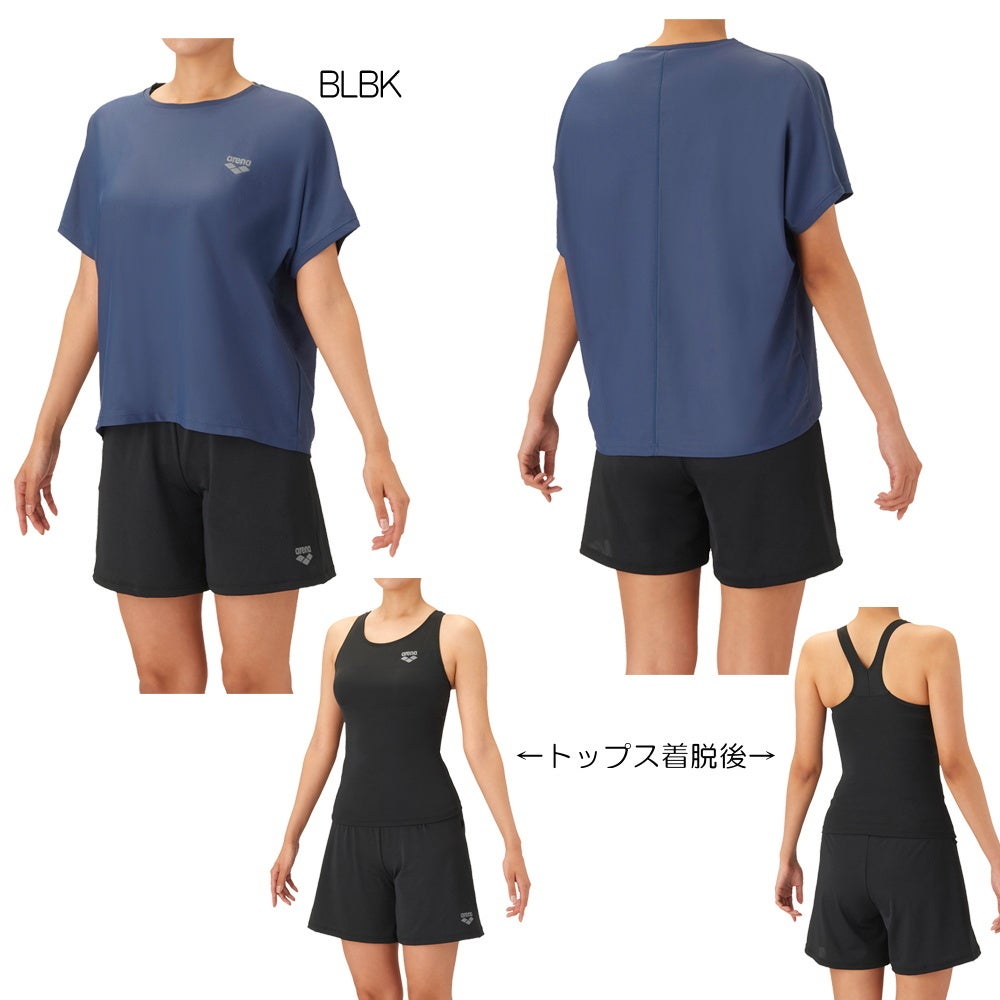 アリーナARENAフィットネス水着レディースフィットネスセパレートYバックミドルレッグ差し込みパッドパッド付きエステル2WAY2026年秋冬モデルAS6FWF64L