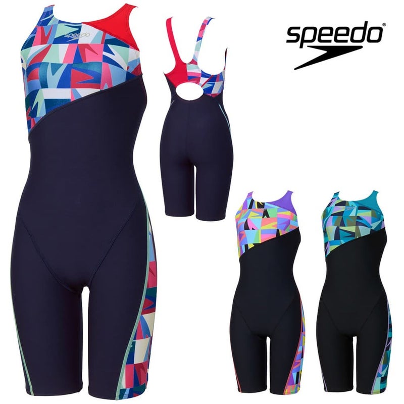 スピードSPEEDO競泳水着練習用水着レディースブーングリッドターンズニースキンオールインワンENDURANCEECO競泳練習水着2026年春夏モデルSTW12605