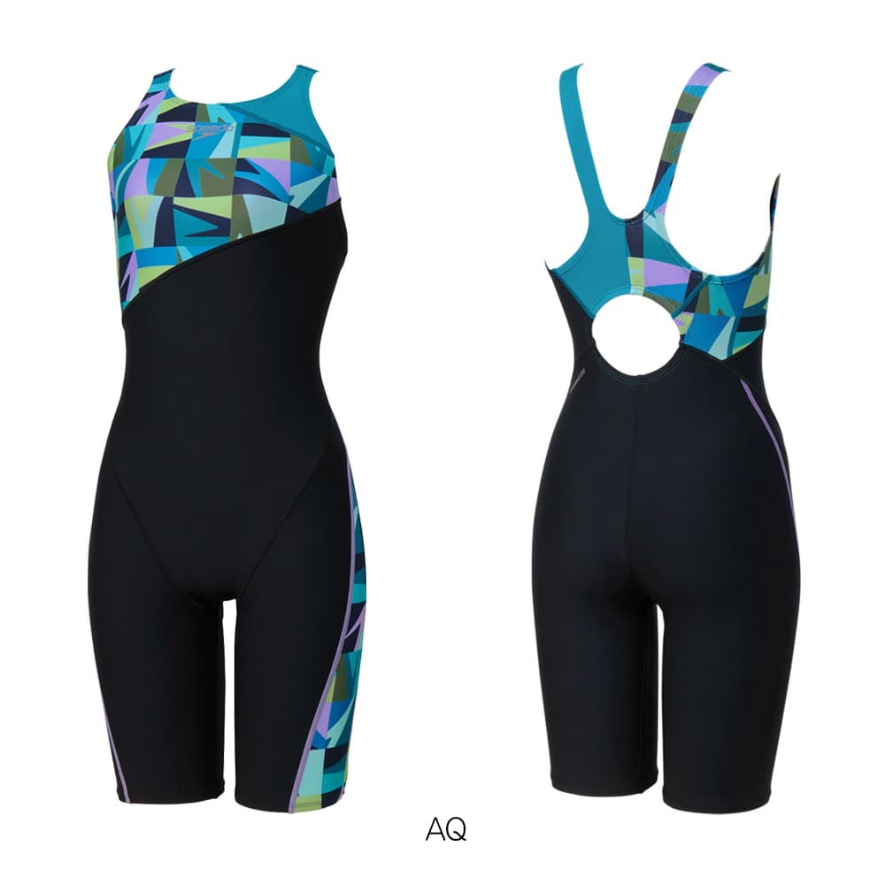 スピードSPEEDO競泳水着練習用水着レディースブーングリッドターンズニースキンオールインワンENDURANCEECO競泳練習水着2026年春夏モデルSTW12605