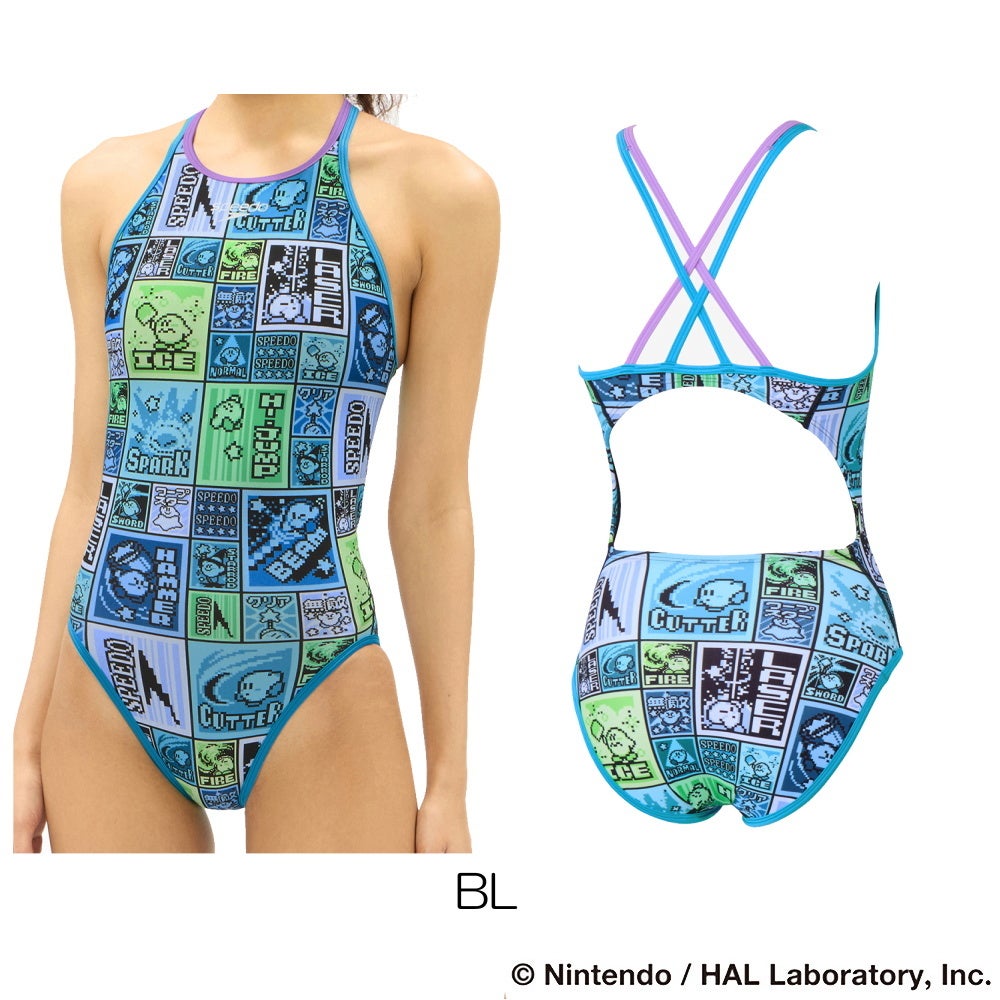 スピードSPEEDO競泳水着練習用水着レディースカービィドットブロッククロッシェターンズスーツENDURANCEECO競泳練習水着2026年春夏モデルSTW02602