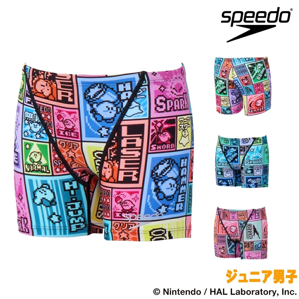 スピードSPEEDO競泳水着練習用水着ジュニア男子カービィドットブロックターンズハーフボックスENDURANCEECO競泳練習水着2026年春夏モデルSTB52602