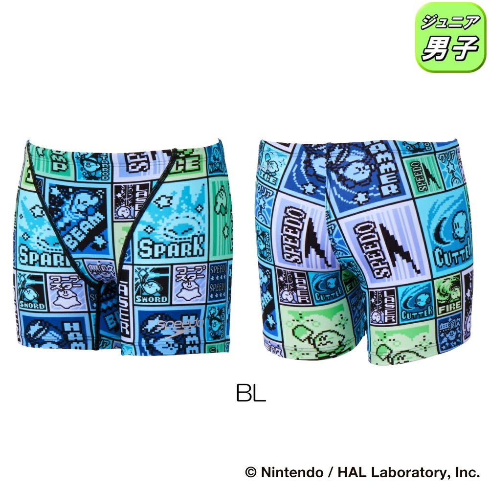 スピードSPEEDO競泳水着練習用水着ジュニア男子カービィドットブロックターンズハーフボックスENDURANCEECO競泳練習水着2026年春夏モデルSTB52602