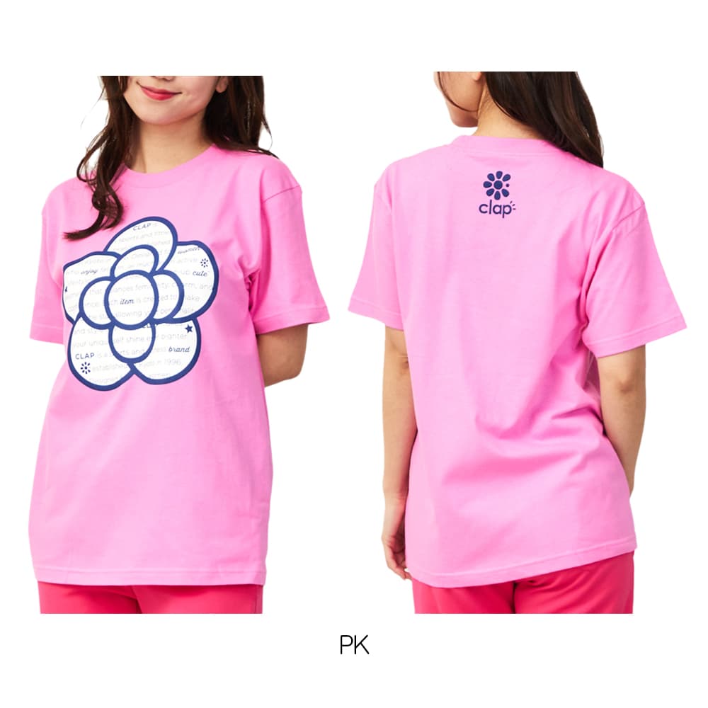クラップCLAPローズクラップTシャツレディーススポーツアパレルトレーニングフィットネス女性CTS26028