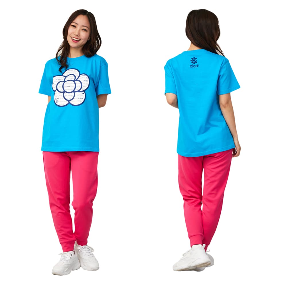クラップCLAPローズクラップTシャツレディーススポーツアパレルトレーニングフィットネス女性CTS26028