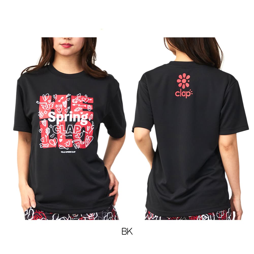 クラップCLAPスプリングクラップドライTシャツレディーススポーツアパレルトレーニングフィットネス女性CTS26029