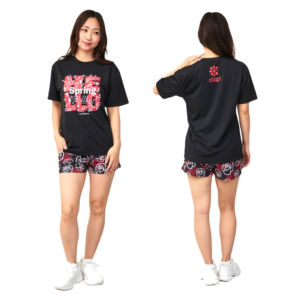 クラップCLAPスプリングクラップドライTシャツレディーススポーツアパレルトレーニングフィットネス女性CTS26029