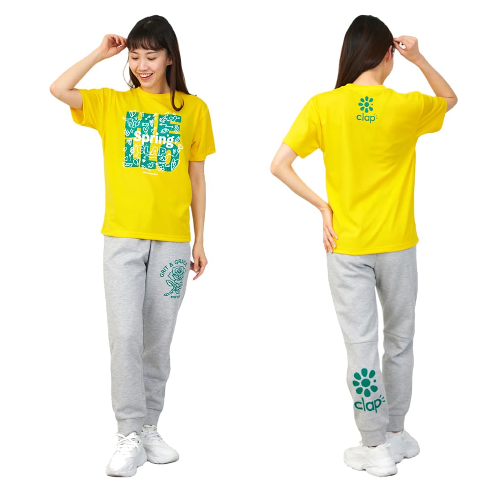 クラップCLAPスプリングクラップドライTシャツレディーススポーツアパレルトレーニングフィットネス女性CTS26029