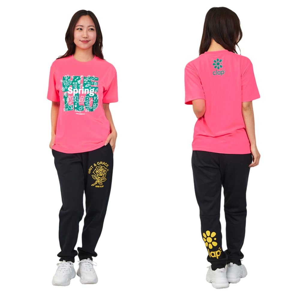 クラップCLAPスプリングクラップドライTシャツレディーススポーツアパレルトレーニングフィットネス女性CTS26029