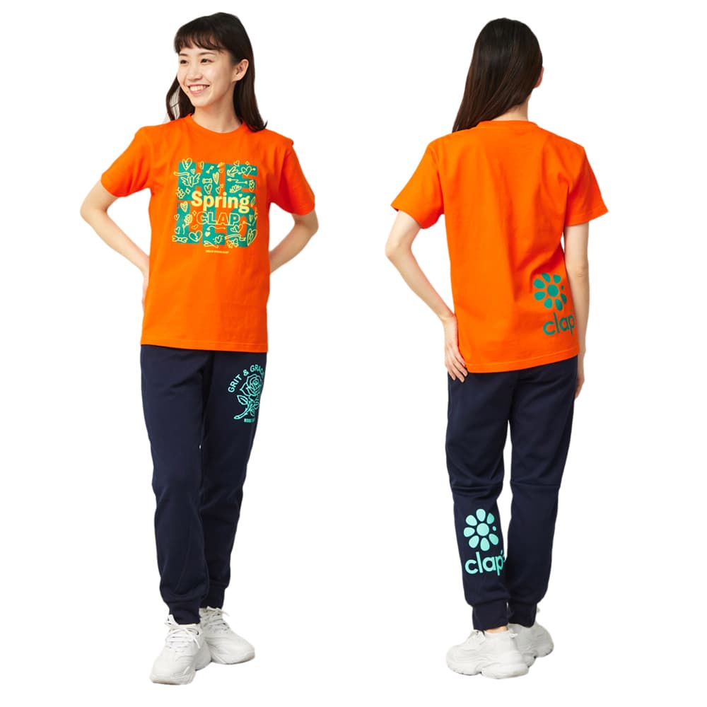 クラップCLAPスプリングクラップTシャツレディーススポーツアパレルトレーニングフィットネス女性CTS26030