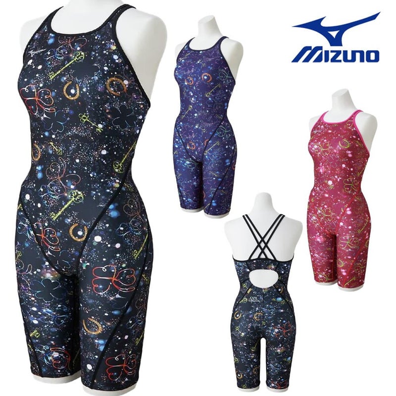 ミズノMIZUNO競泳水着練習用水着レディースエクサースーツハーフスーツオールインワンEXERSUITSU-Fit競泳練習水着2026年春夏モデルN2MGD274