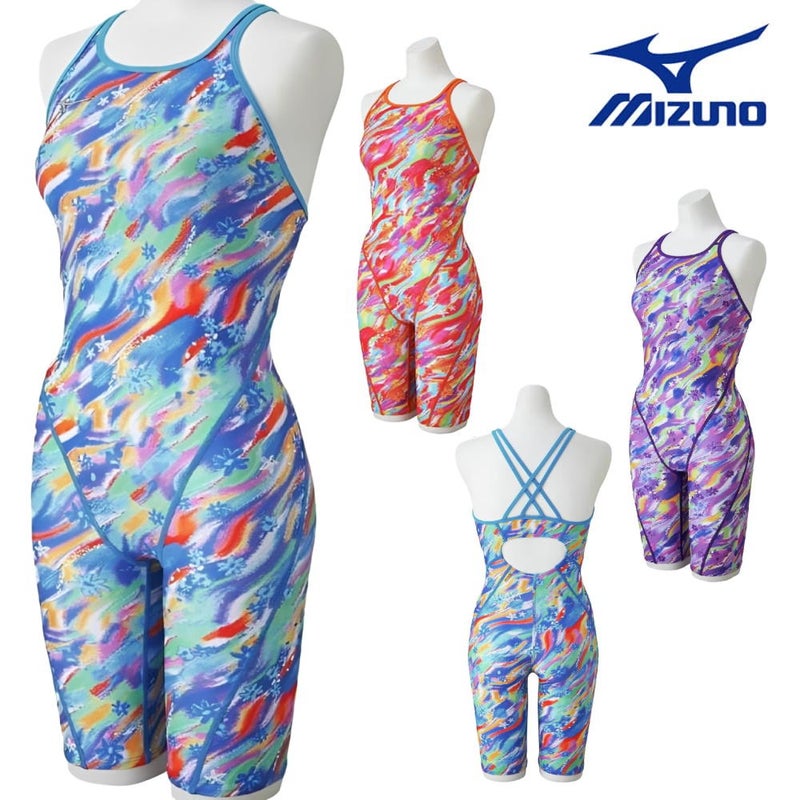 ミズノMIZUNO競泳水着練習用水着レディースエクサースーツハーフスーツオールインワンEXERSUITSU-Fit競泳練習水着2026年春夏モデルN2MGD275