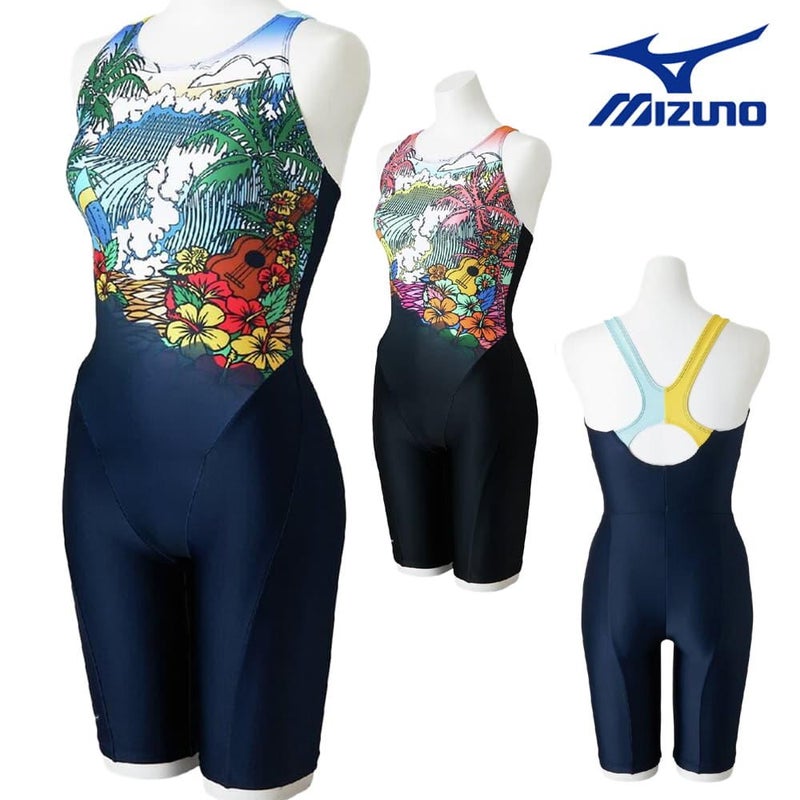 ミズノMIZUNOフィットネス水着レディースStrokeONEオールインワンパッド付き2026年春夏モデルN2JGD805