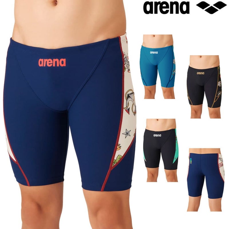 アリーナARENA競泳水着練習用水着メンズトレーニングスパッツハーフレッグタフスーツタフスキンEIslesofMemory競泳練習水着2026年秋冬モデルAS6FWM23M