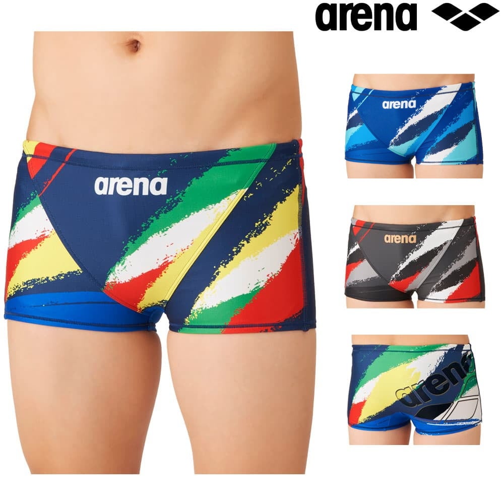 アリーナARENA競泳水着練習用水着メンズトレーニングスパッツショートボックスタフスーツタフスキンT2E競泳練習水着2026年秋冬モデルAS6FWM28M