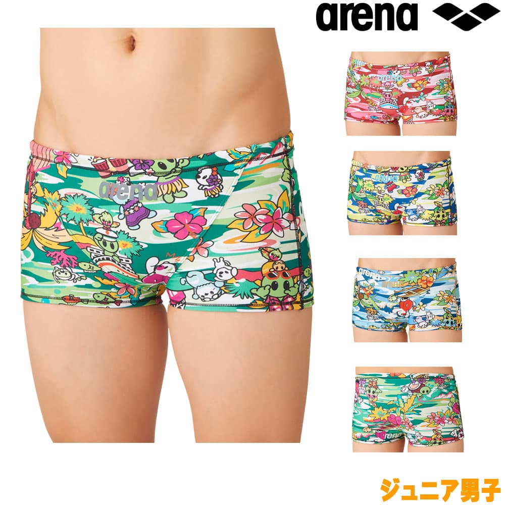 アリーナARENA競泳水着練習用水着ジュニア男子トレーニングスパッツショートレッグタフスーツタフスキンEPアリーナくんIslesofMemory競泳練習水着2026年秋冬モデルAS6FWM32B