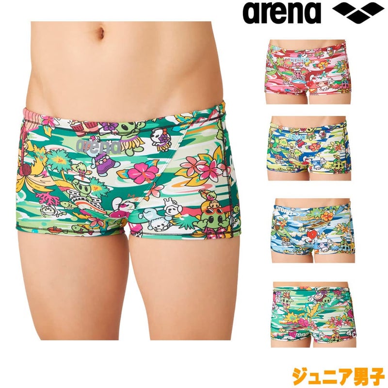 アリーナARENA競泳水着練習用水着ジュニア男子トレーニングスパッツショートレッグタフスーツタフスキンEPアリーナくんIslesofMemory競泳練習水着2026年秋冬モデルAS6FWM32B