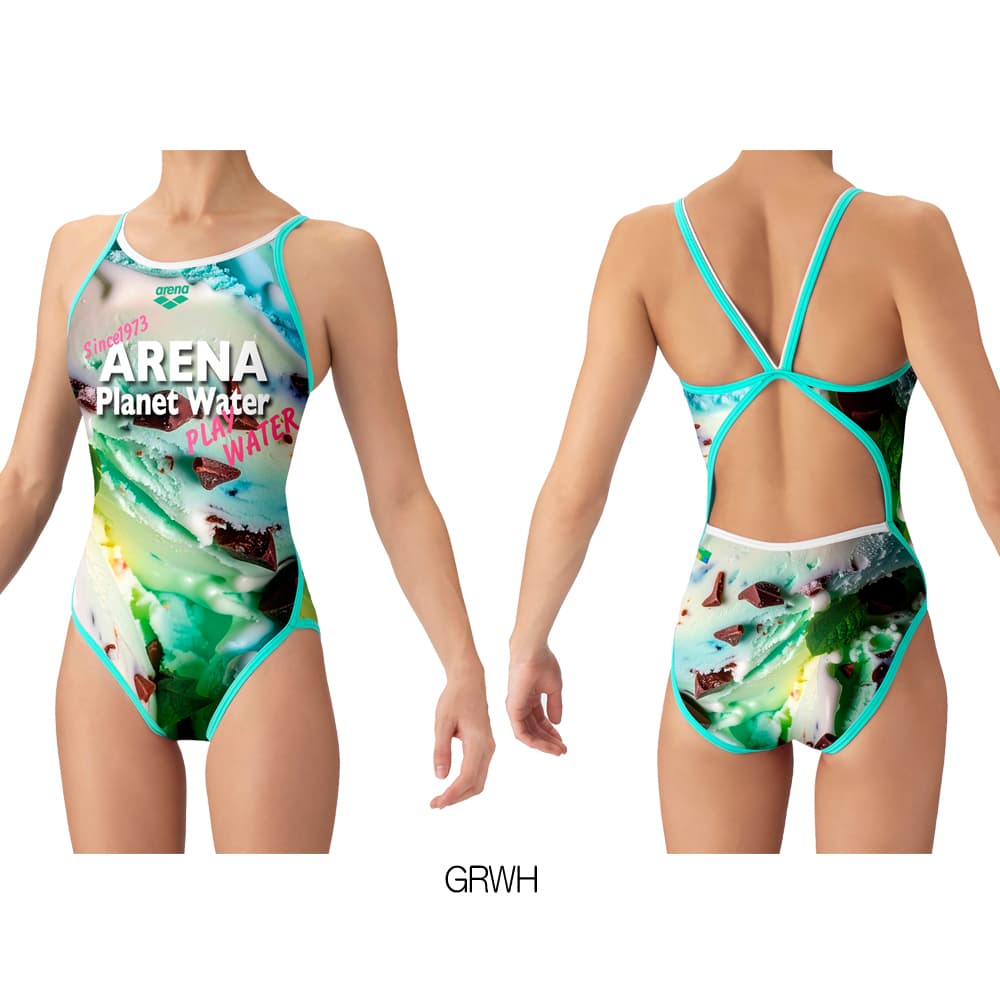アリーナARENA競泳水着練習用水着レディーストレーニングワンピースオープンバックタフスーツタフスキンEP競泳練習水着2026年秋冬モデルAS6FWM33L