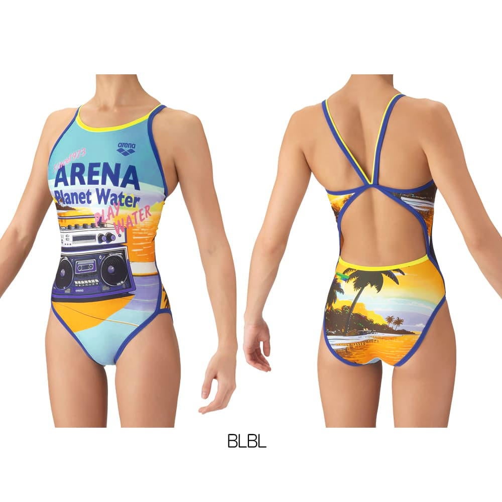 アリーナARENA競泳水着練習用水着レディーストレーニングワンピースオープンバックタフスーツタフスキンT2E競泳練習水着2026年秋冬モデルAS6FWM38L