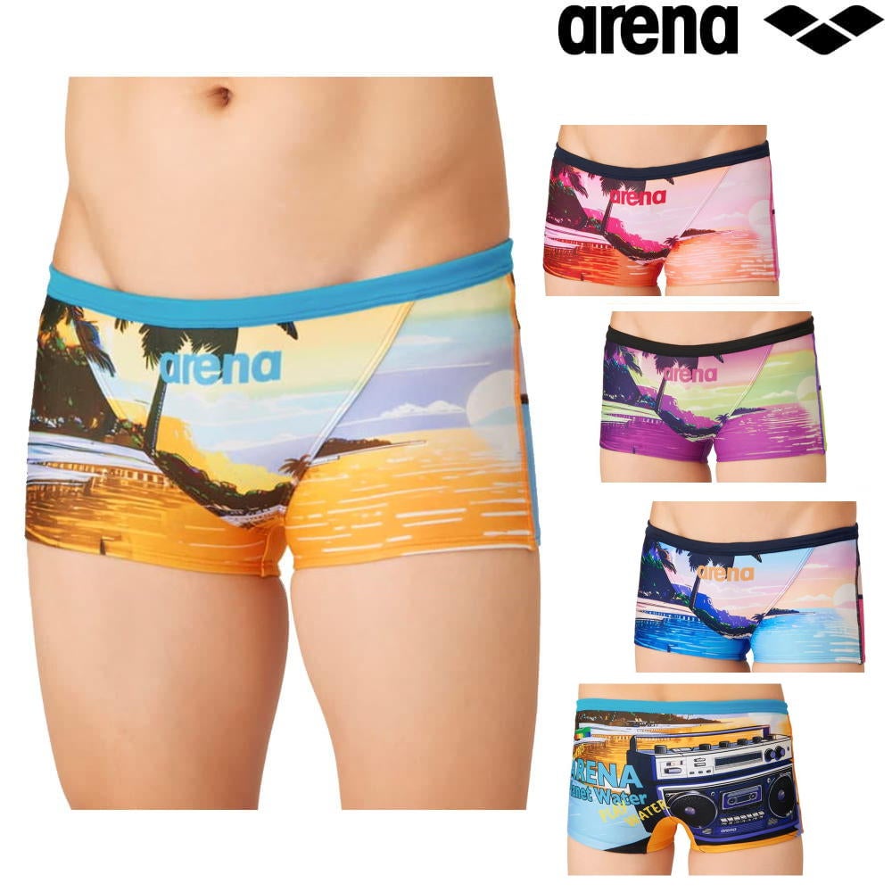 アリーナARENA競泳水着練習用水着メンズトレーニングスパッツショートボックスタフスーツタフスキンT2E競泳練習水着2026年秋冬モデルAS6FWM39M
