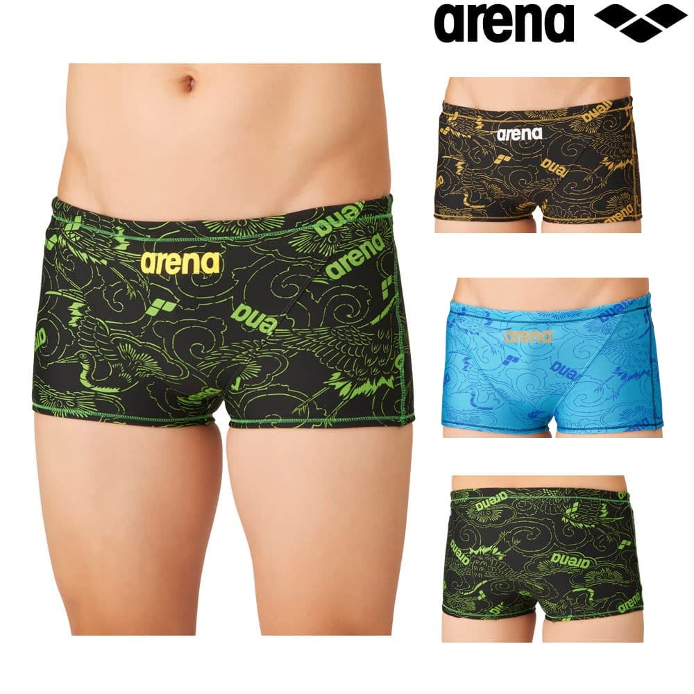 アリーナARENA競泳水着練習用水着メンズトレーニングスパッツショートボックスタフスーツタフスキンT2E競泳練習水着2026年秋冬モデルAS6FWM43M
