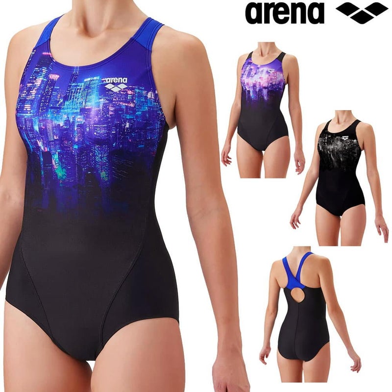 アリーナARENAフィットネス水着レディースフィットネスワンピースオープンバックぴったりパッドパッド付きAQUAEXAダブルエステルWRUrbanCities2026年秋冬モデルAS6FWF07L