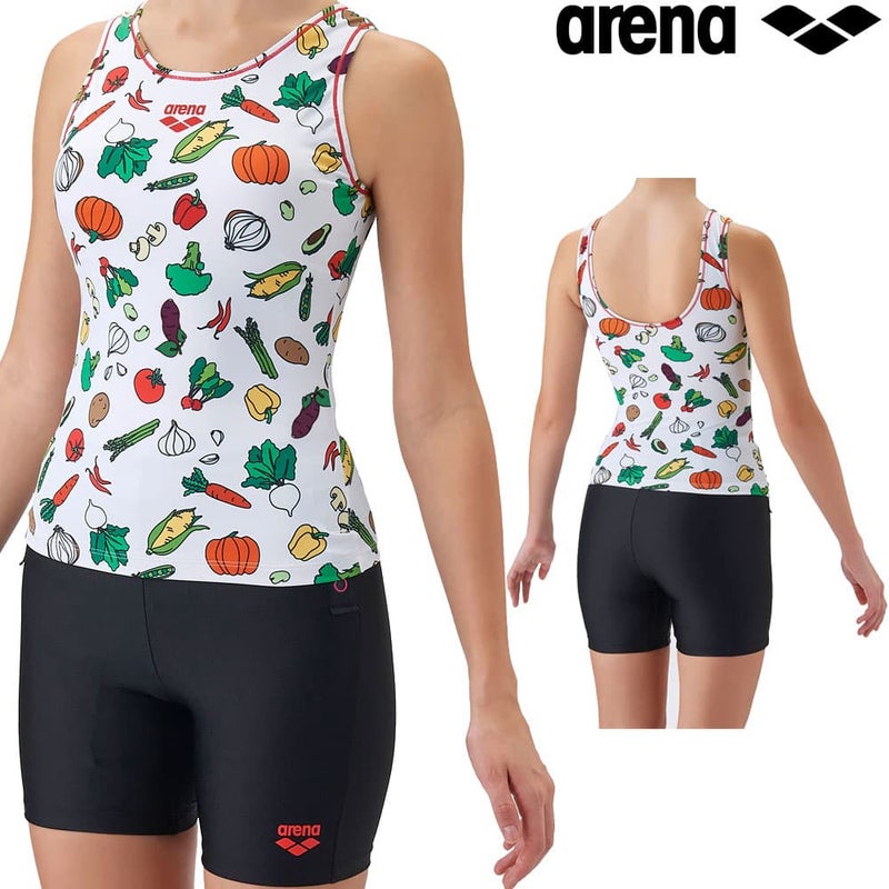 アリーナARENAフィットネス水着レディースフィットネスセパレートUバックミドルレッグ差し込みパッドパッド付きアリーナエステル3FreshDip2026年秋冬モデルAS6FWFF1L
