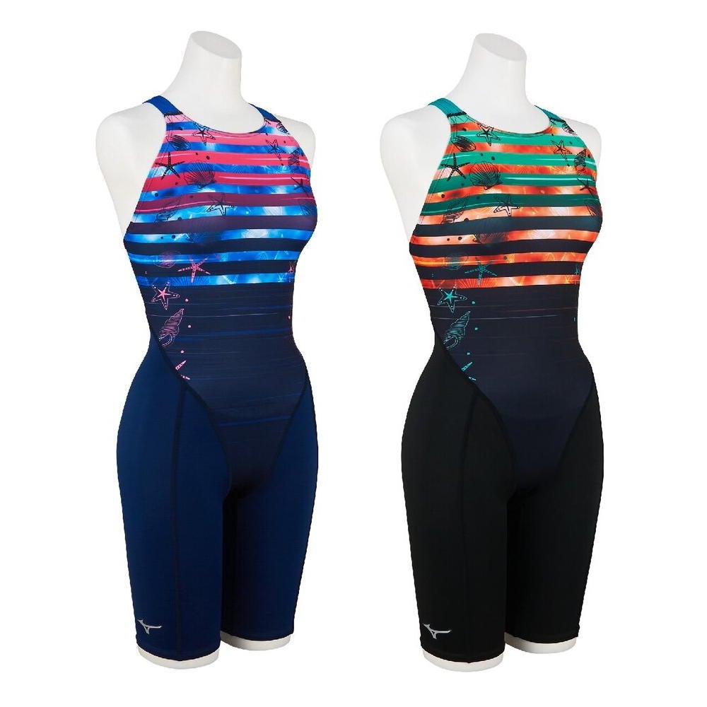 ミズノMIZUNO競泳水着レディースWA承認モデルSTGraphicハーフスーツマスターズバックオールインワン2026年春夏モデルN2MGD741finaマークあり