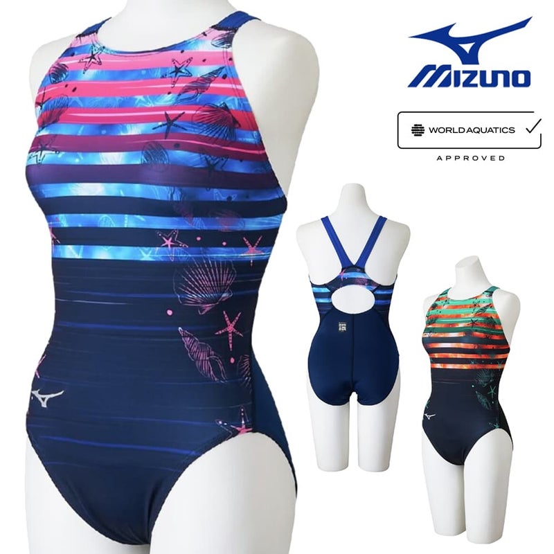 ミズノMIZUNO競泳水着レディースWA承認モデルSTGraphicローカット2026年春夏モデルN2MAD741finaマークあり
