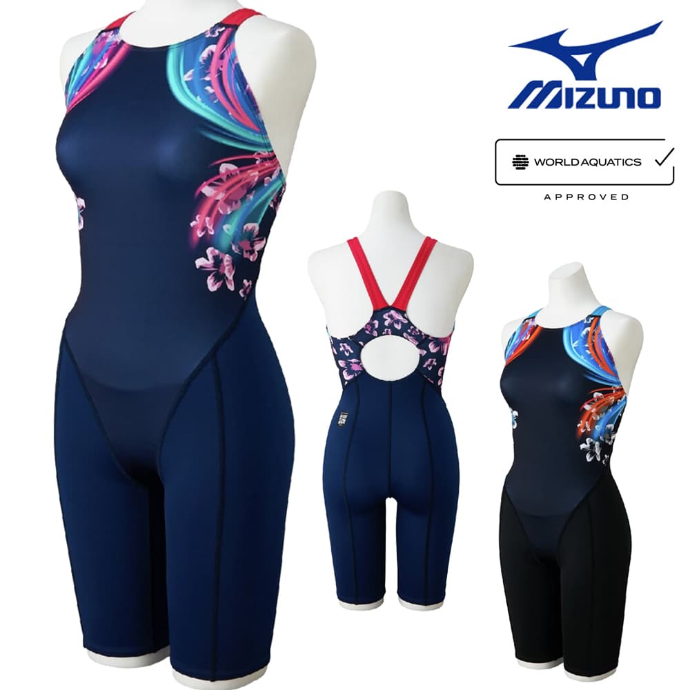 ミズノMIZUNO競泳水着レディースWA承認モデルSTGraphicハーフスーツマスターズバックオールインワン2026年春夏モデルN2MGD742finaマークあり