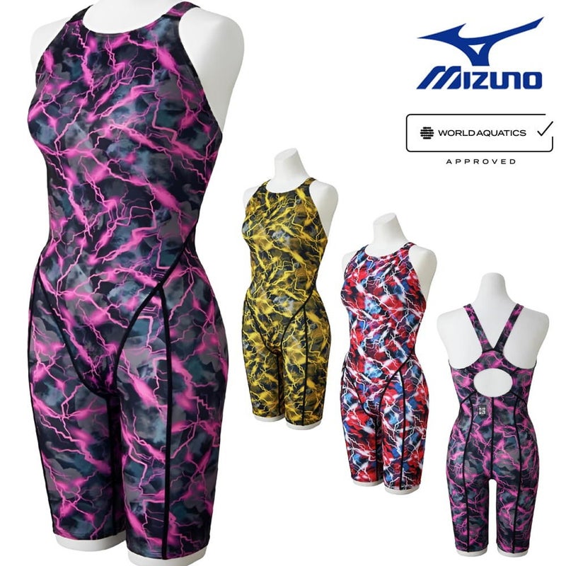 ミズノMIZUNO競泳水着レディースWA承認モデルSTGraphicハーフスーツマスターズバックオールインワン2026年春夏モデルN2MGD744finaマークあり