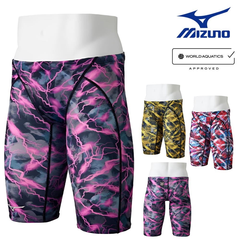 ミズノMIZUNO競泳水着メンズWA承認モデルSTGraphicハーフスパッツ2026年春夏モデルN2MBD544finaマークあり