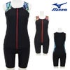 ミズノMIZUNO別注オリジナルフィットネス水着レディースセパレーツセパレートファスナー付き袖なしパッド付きN2JGDW01