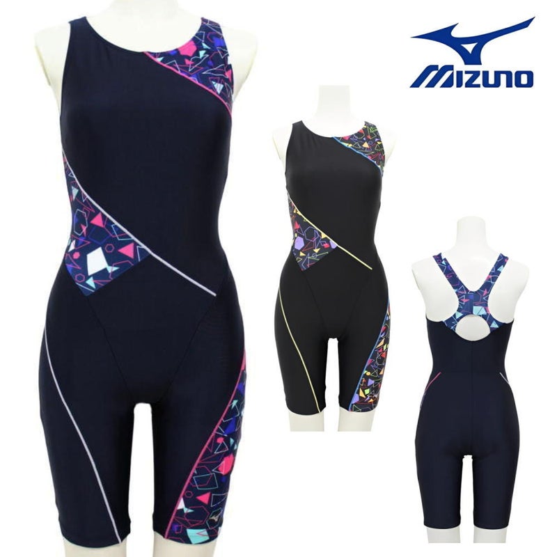 ミズノMIZUNO別注オリジナルフィットネス水着レディースオールインワンパッド付きN2JGDW12
