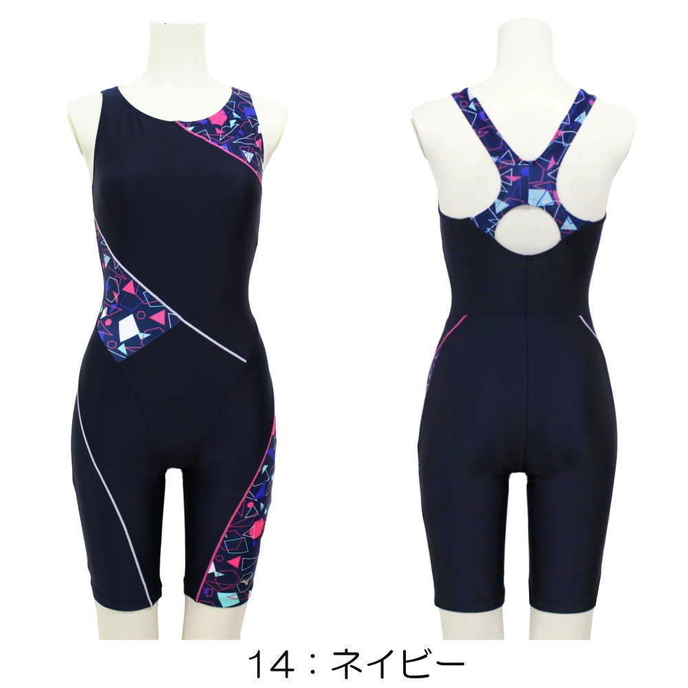 ミズノMIZUNO別注オリジナルフィットネス水着レディースオールインワンパッド付きN2JGDW12