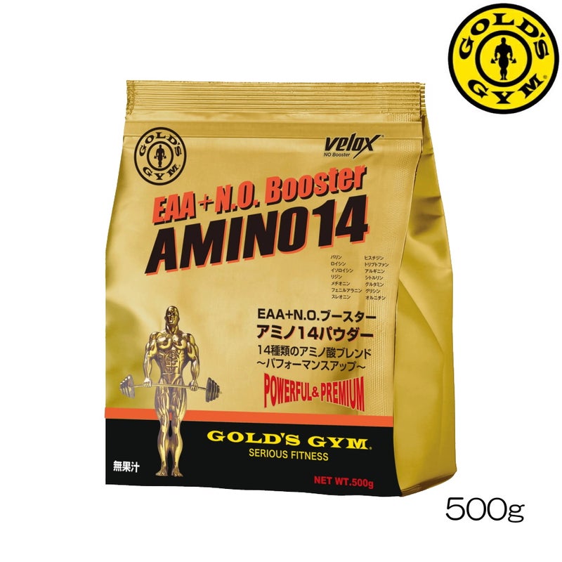 GGP GOLD'S GYM ゴールドジム EAA+N.O.ブースター アミノ14パウダー 500g 83365 F4550