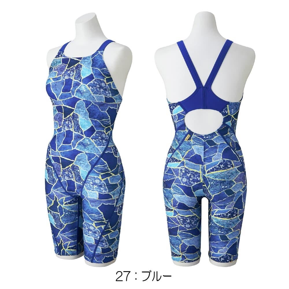 ミズノMIZUNO競泳水着練習用水着レディースエクサースーツハーフスーツオールインワンEXERSUITSU-Fit競泳練習水着2026年春夏モデルN2MGD785