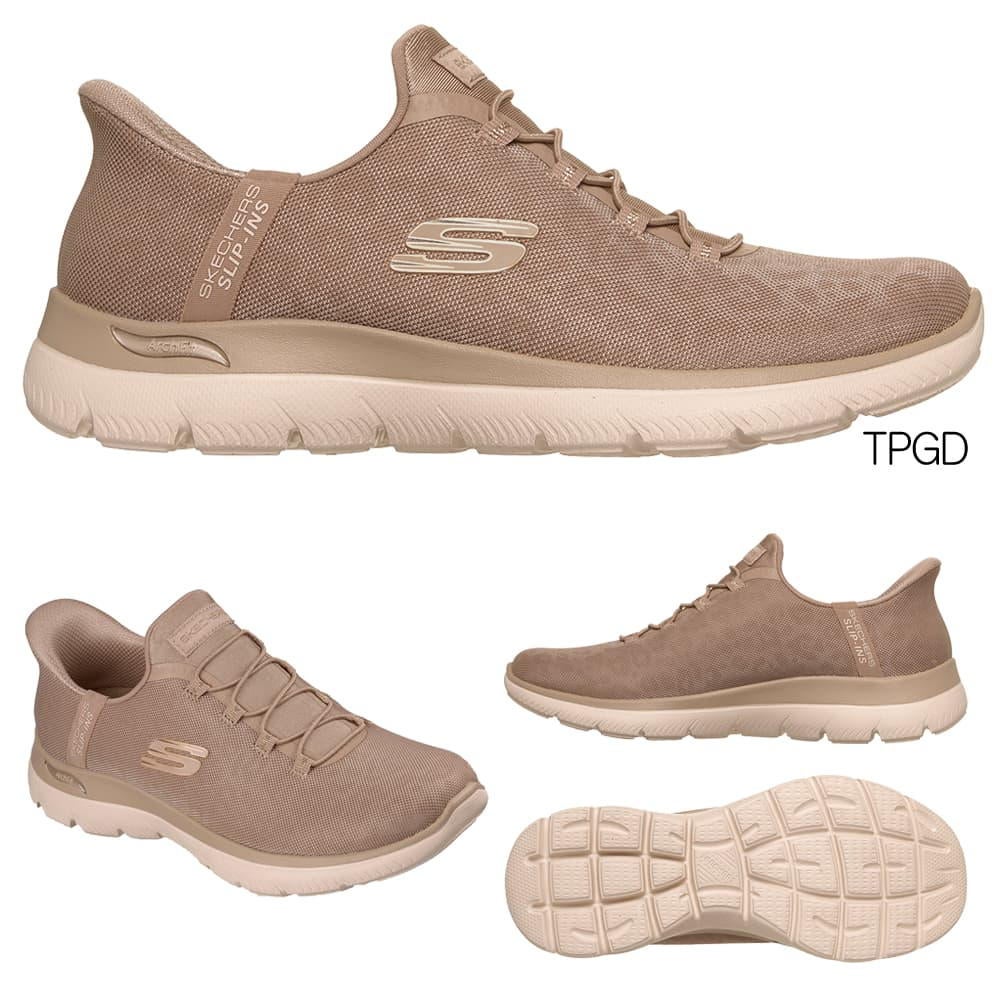 スケッチャーズSKECHERSレディースシューズスポーツカジュアルシューズスニーカー靴スリップインズアーチフィットサミッツSlip-insARCHFITSUMMITSレディース26年春夏モデルSKJ150750W