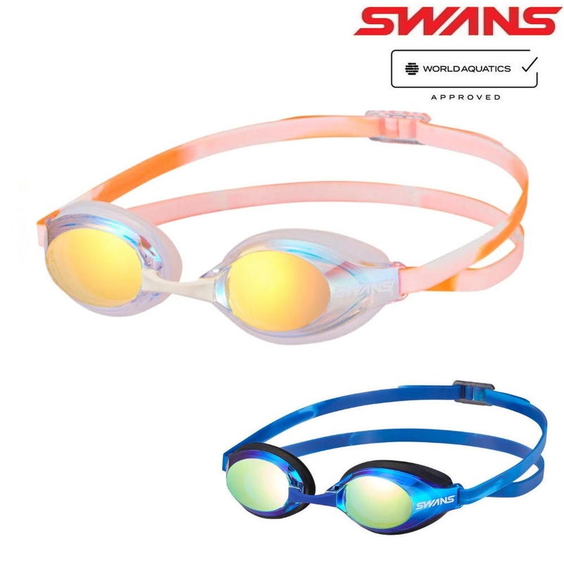 SWANSスワンズクッション付きレーシングスイムゴーグルミラータイプWA承認モデル2026年春夏限定モデルSR-3MREMB