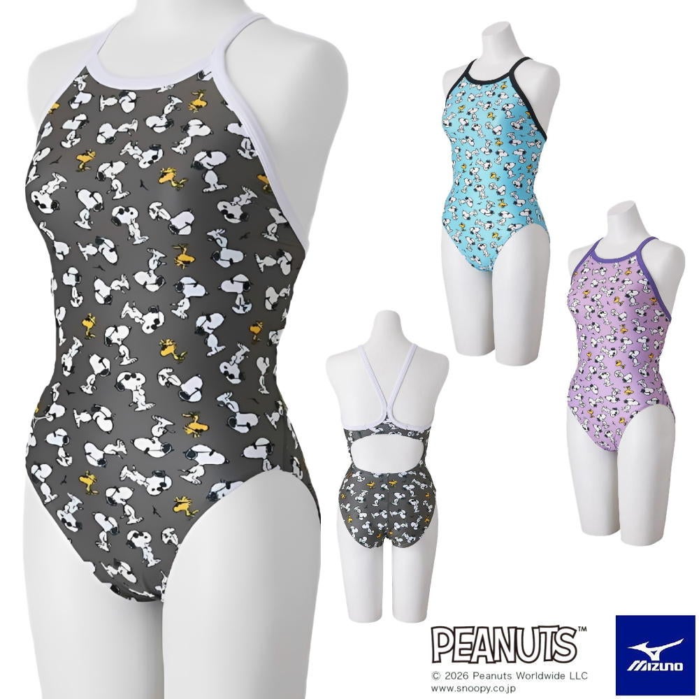 ミズノMIZUNO競泳水着練習用水着レディースエクサースーツミディアムカットEXERSUITSU-FitPEANUTS競泳練習水着2026年春夏モデルN2MAD332
