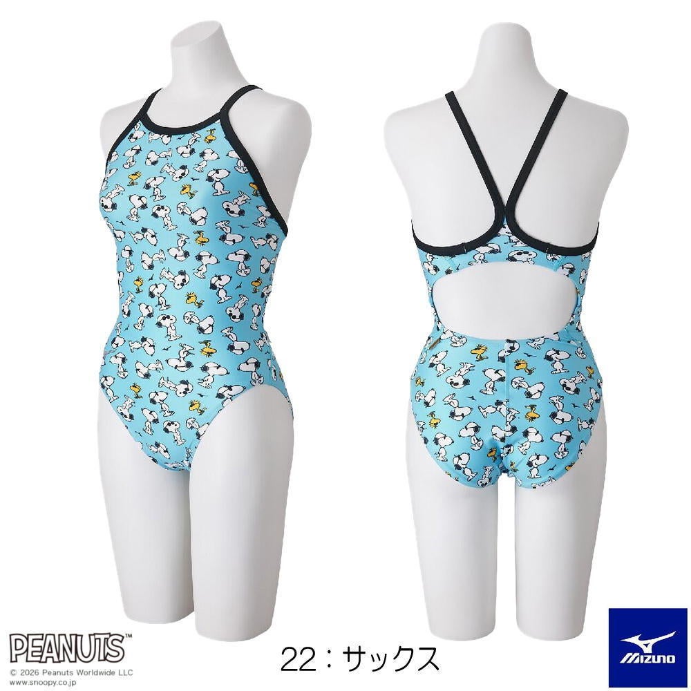 ミズノMIZUNO競泳水着練習用水着レディースエクサースーツミディアムカットEXERSUITSU-FitPEANUTS競泳練習水着2026年春夏モデルN2MAD332