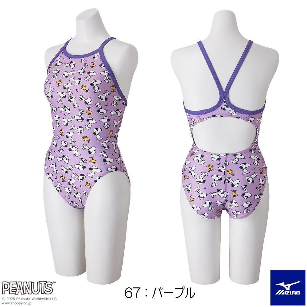ミズノMIZUNO競泳水着練習用水着レディースエクサースーツミディアムカットEXERSUITSU-FitPEANUTS競泳練習水着2026年春夏モデルN2MAD332