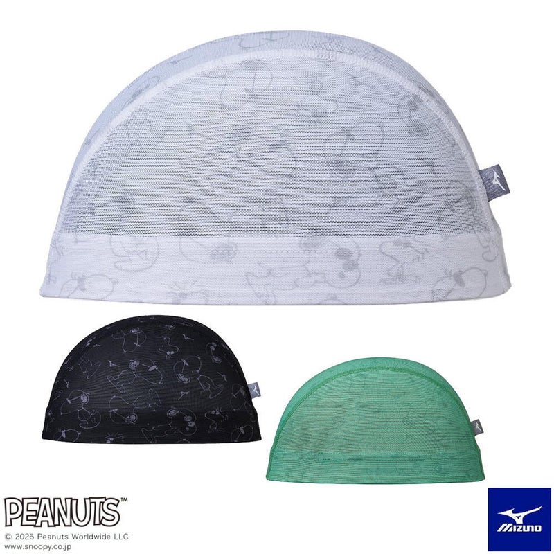 ミズノMIZUNO水泳メッシュキャップスイムキャップ水泳小物PEANUTS2026年春夏モデルN2JWD332