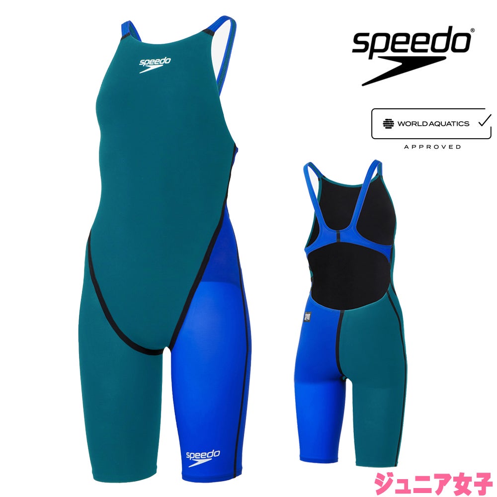 スピードSPEEDO競泳水着ジュニア女子WA承認モデルFastskinPro3ファストスキンプロ3オープンバックニースキンSCG12101Ffinaマークあり