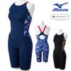 ミズノMIZUNO競泳水着レディースWA承認モデルSTGraphicハーフスーツマスターズバックオールインワンGX・SONICSTREAM2026年春夏モデルN2MGD743finaマークあり