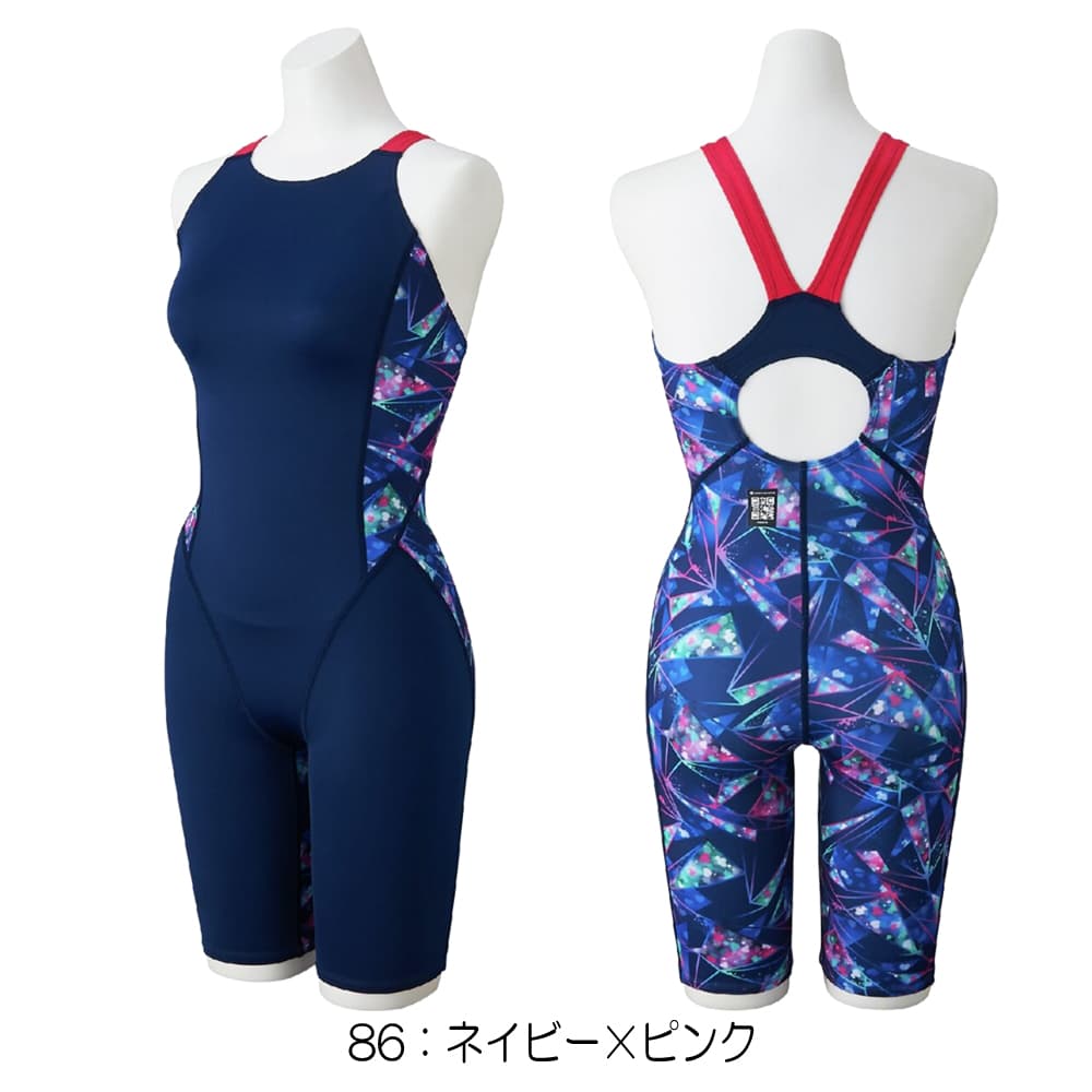 ミズノMIZUNO競泳水着レディースWA承認モデルSTGraphicハーフスーツマスターズバックオールインワンGX・SONICSTREAM2026年春夏モデルN2MGD743finaマークあり