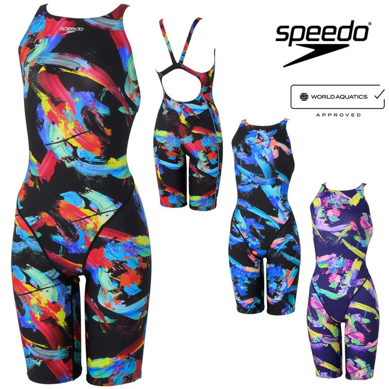スピードSPEEDO競泳水着レディースWA承認モデルフレックスシグマニューオープンバックニースキン2オールインワンFLEXΣν2026年秋冬モデルSCW12650Ffinaマークあり