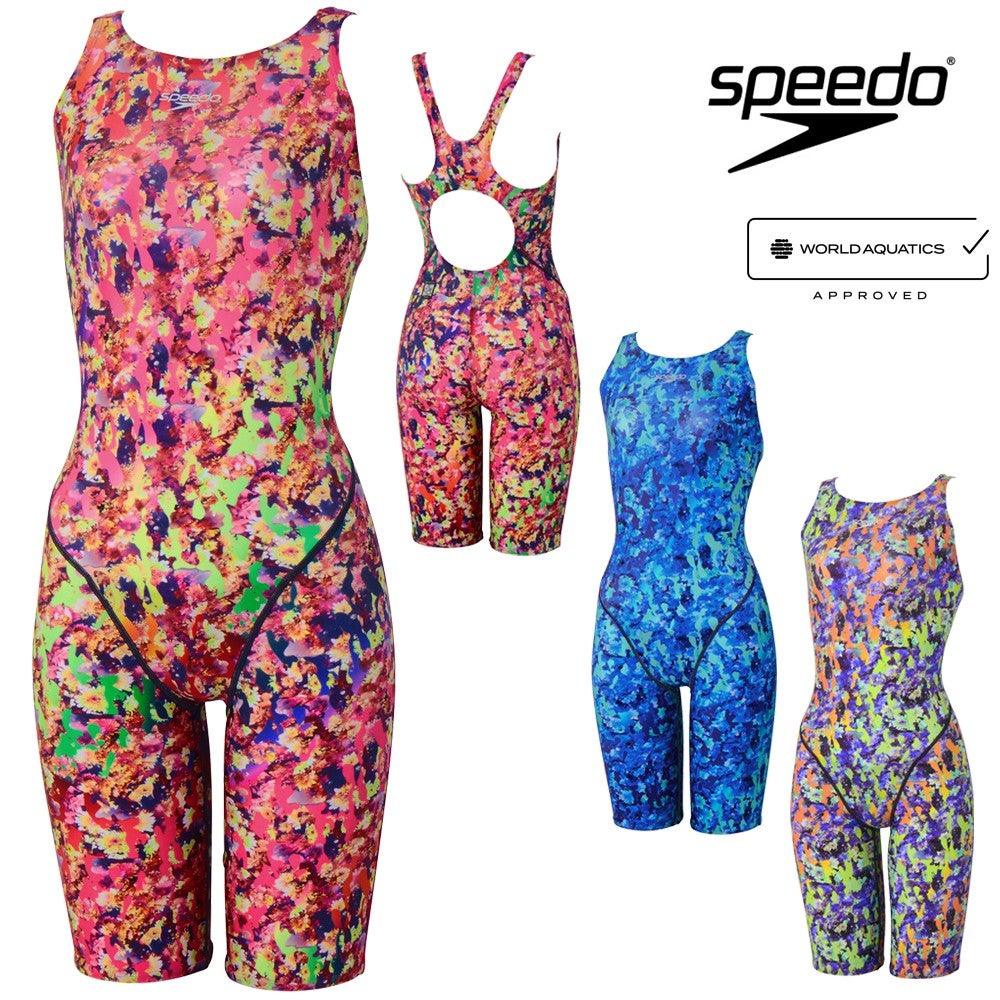 スピードSPEEDO競泳水着レディースWA承認モデルフレックスシグマニューセミオープンバックニースキン3オールインワンFLEXΣν2026年秋冬モデルSCW12651Ffinaマークあり