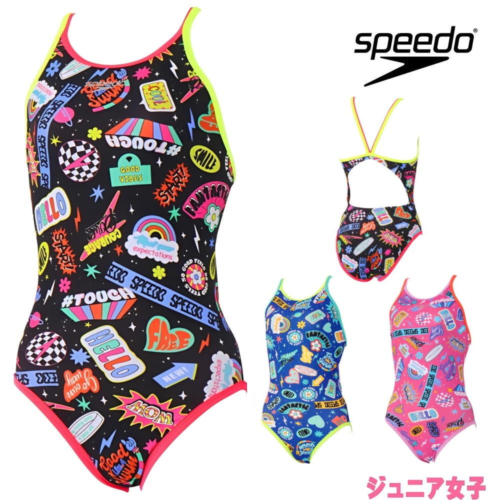 スピード SPEEDO 競泳水着 練習用水着 ジュニア女子 カラフルアイコンズターンズスーツ ENDURANCE ECO 競泳練習水着 2026年秋冬モデル STG02654