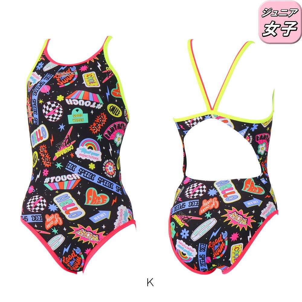 スピード SPEEDO 競泳水着 練習用水着 ジュニア女子 カラフルアイコンズターンズスーツ ENDURANCE ECO 競泳練習水着 2026年秋冬モデル STG02654