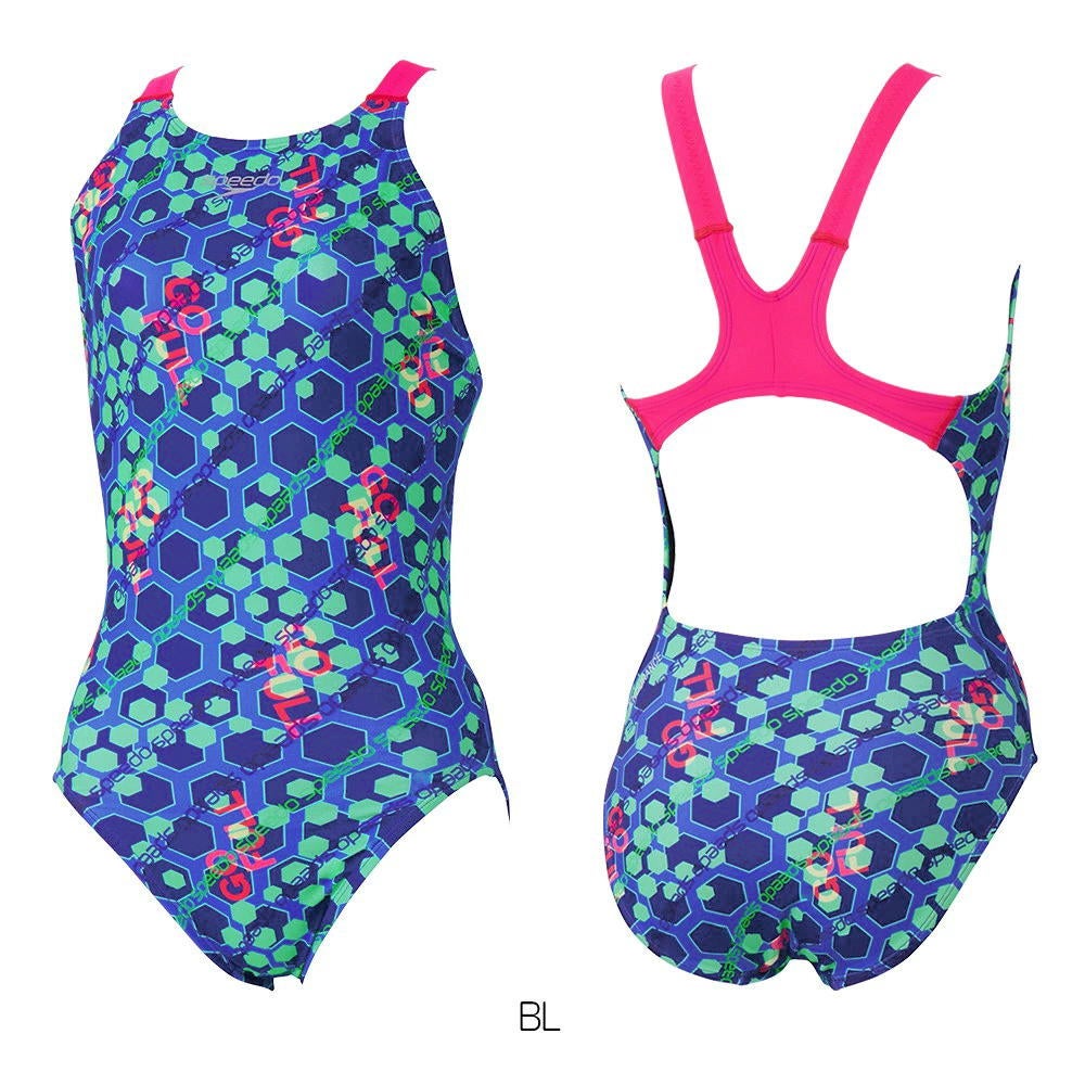 スピード SPEEDO 競泳水着 練習用水着 レディース ヘキサゴナルターンズワイドストラップスーツ ENDURANCE ECO 競泳練習水着 2026年秋冬モデル STW02657